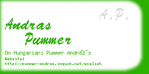 andras pummer business card